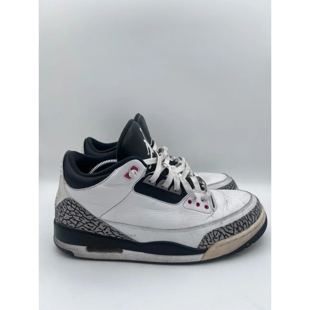 Jordan 3 Retro Infrared 23‎ White Black Wolf Grey 136064-123 Mens Size 13
